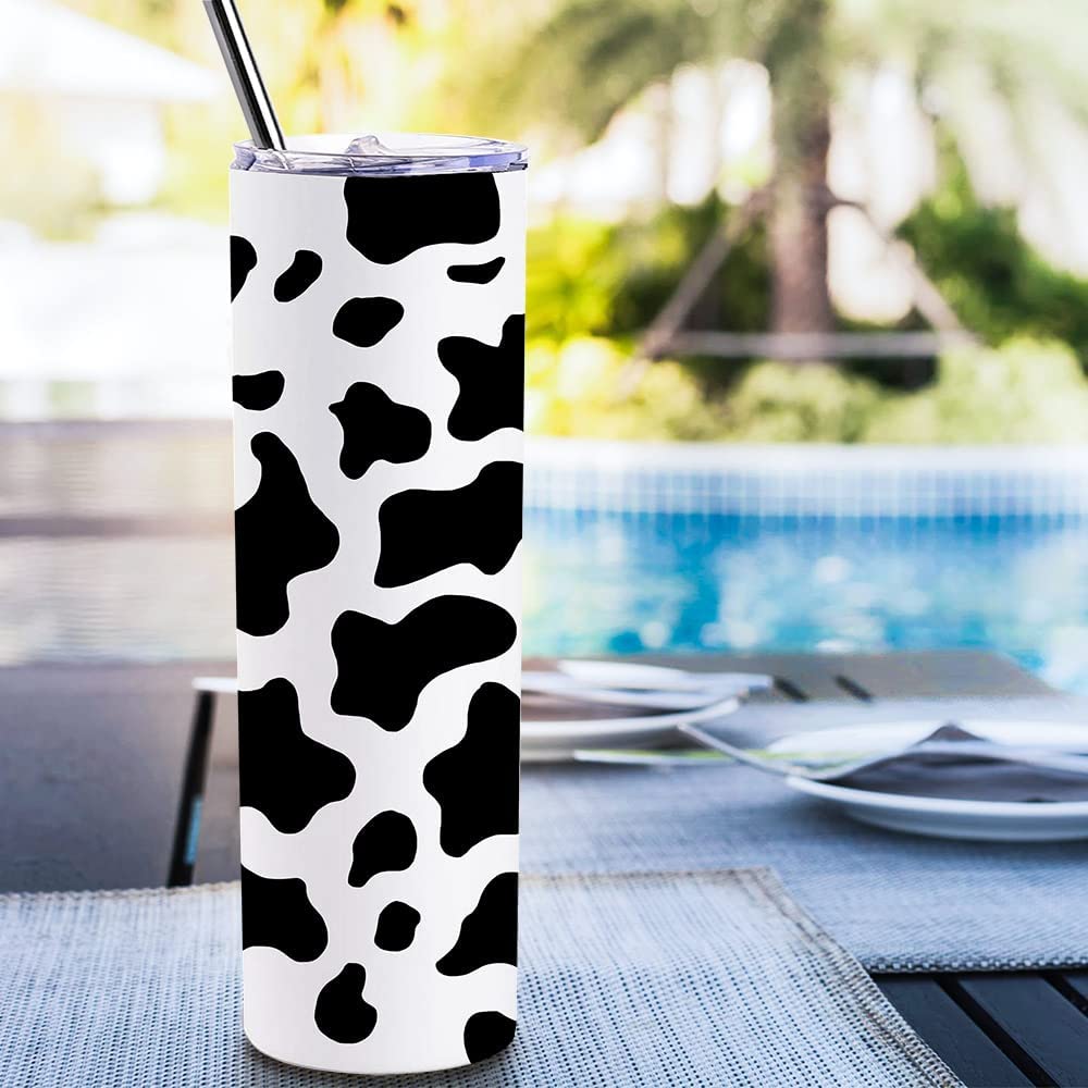 Cow Print Tumbler Skinny Tumblers With Lids And Straws for Women, 20oz Skinny  Tumbler SUS304 Food Grade Stainless Steel Tumbler Double Insulated Cow  Print Cup for Women Cow Cup Cow Coffee Cups